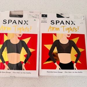 Spanx Bundle of Two Arm Tights in Heather Grey & Olive